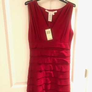 Max Studio Red Ruffled Dress